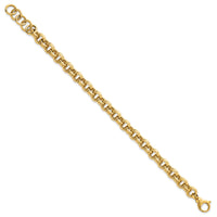 14k Polished Open Link 7.5in w/.75in ext. Bracelet-SF3134-7.5