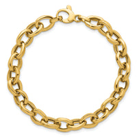 14k Polished Oval Link 7.5in Bracelet-SF3139-7.5