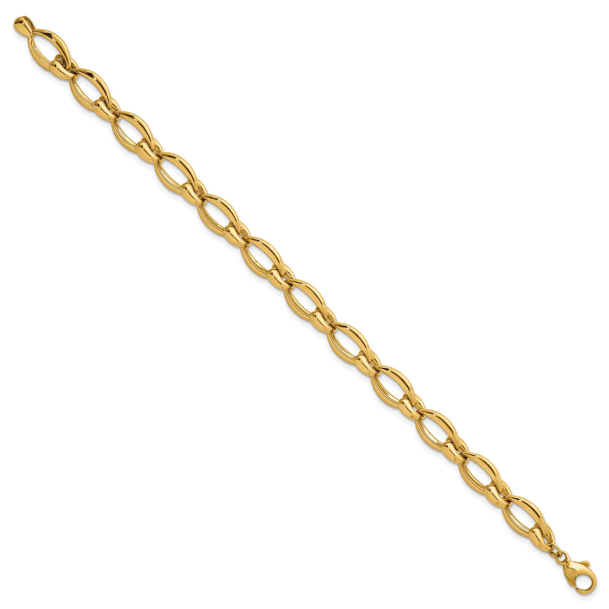14k Polished Round Fancy Link 8.75mm Bracelet-SF3142-7.5