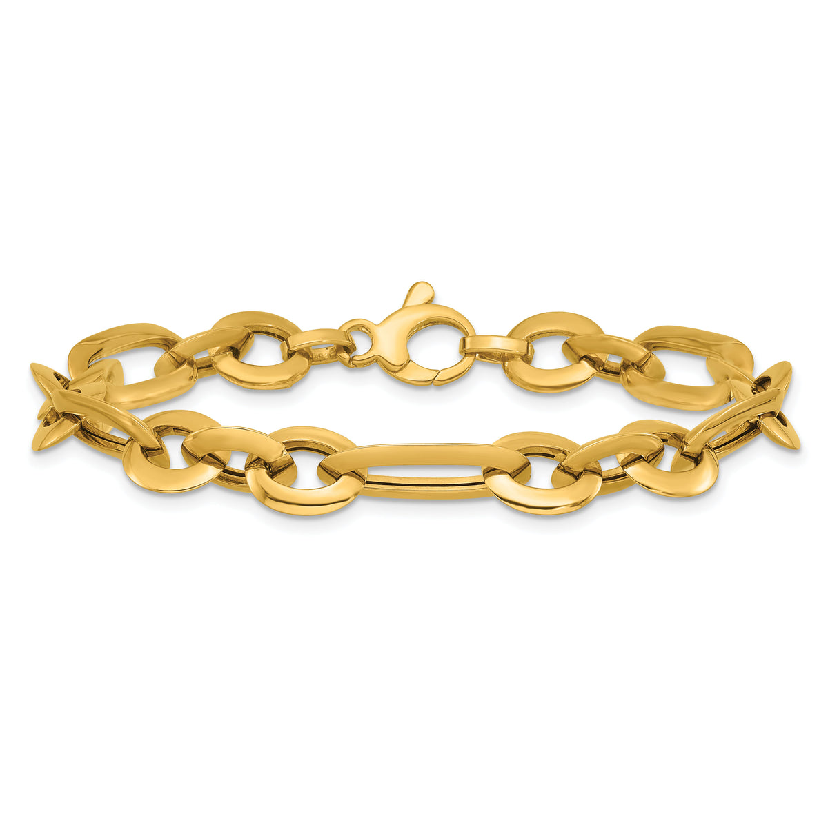 14k Polished Knife Edge Link 7.5 in Bracelet-SF3143-7.5