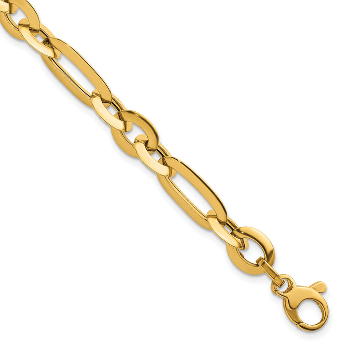 14k Polished Knife Edge Link 7.5 in Bracelet-SF3143-7.5