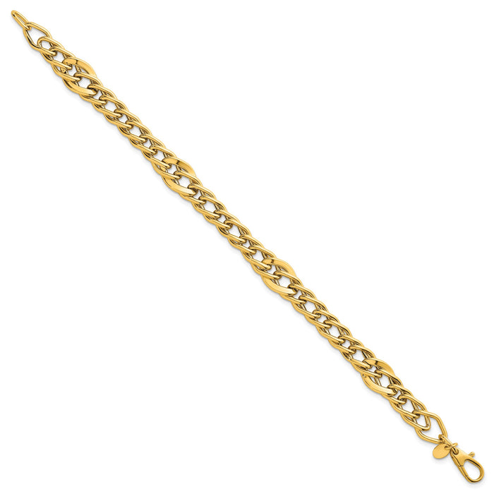 14k Polished 8in Multi Link Bracelet-SF3145-8