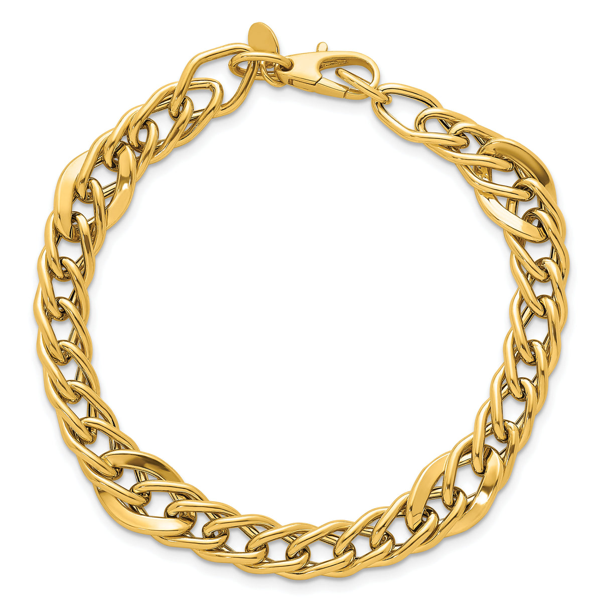 14k Polished 8in Multi Link Bracelet-SF3145-8