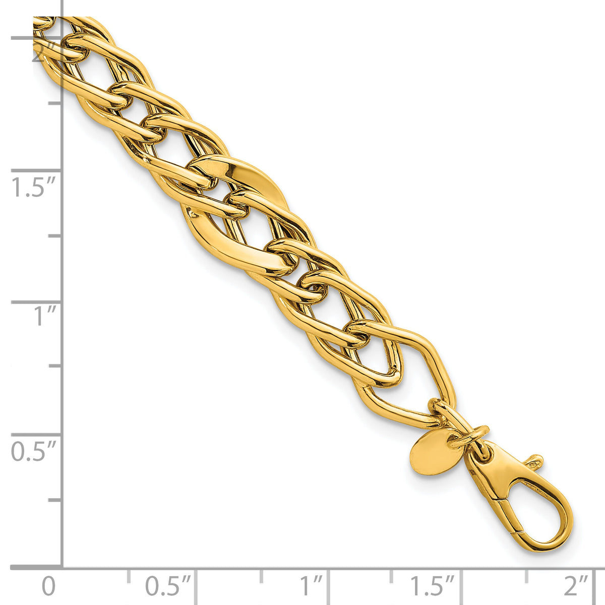14k Polished 8in Multi Link Bracelet-SF3145-8