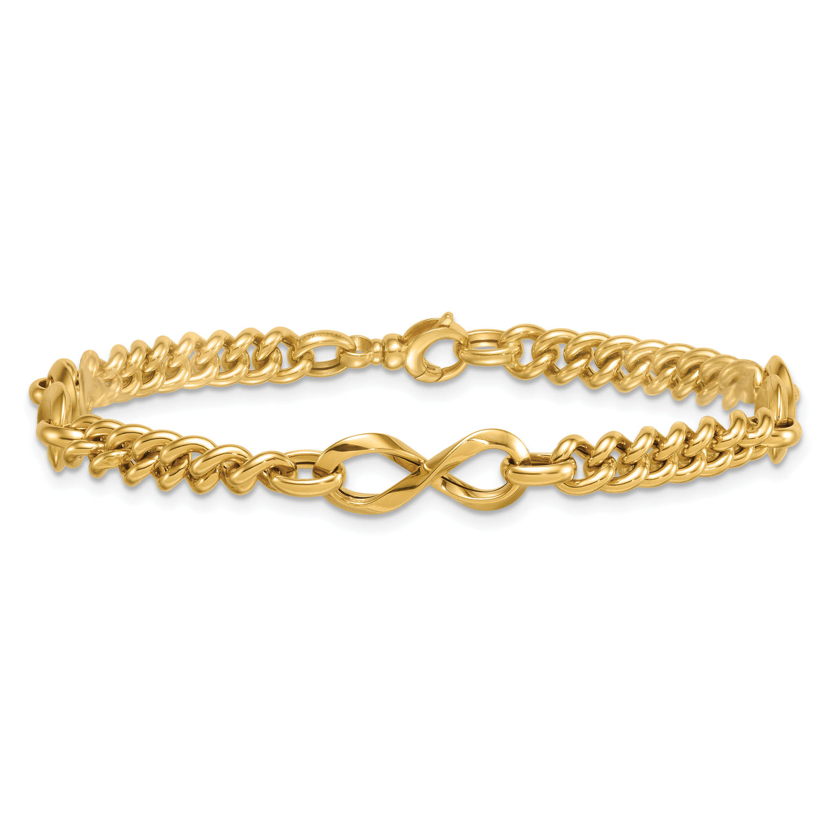14k Polished Fancy Infinity Link Bracelet-SF3147-8