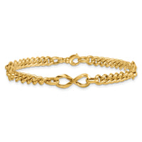 14k Polished Fancy Infinity Link Bracelet-SF3147-8