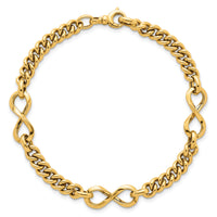 14k Polished Fancy Infinity Link Bracelet-SF3147-8