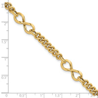 14k Polished Fancy Infinity Link Bracelet-SF3147-8