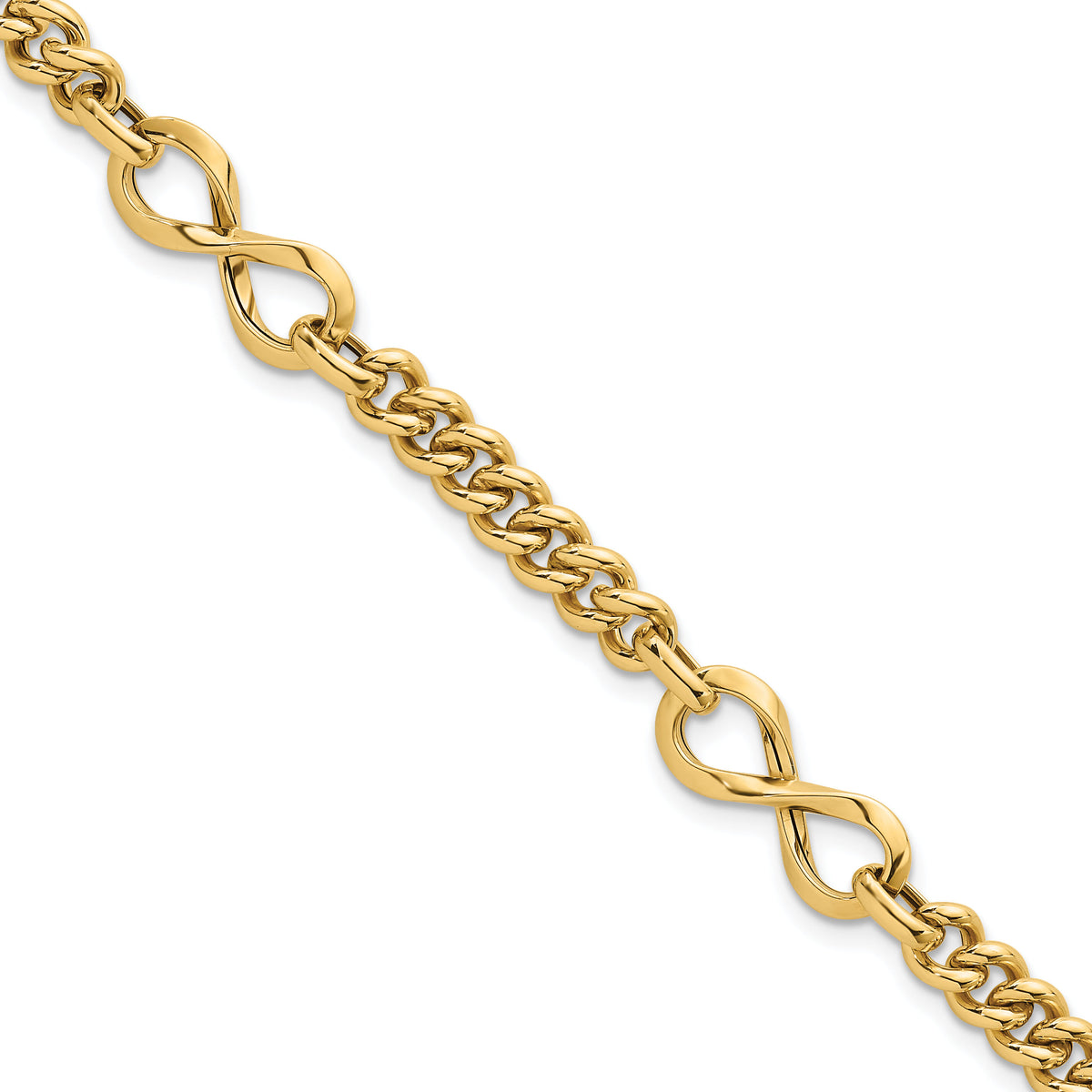 14k Polished Fancy Infinity Link Bracelet-SF3147-8