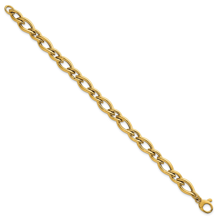 14k Polished 7.5 Fancy Link Bracelet-SF3150-7.5