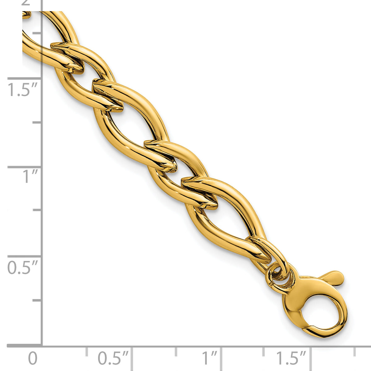 14k Polished 7.5 Fancy Link Bracelet-SF3150-7.5