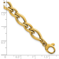 14k Polished 7.5 Fancy Link Bracelet-SF3150-7.5