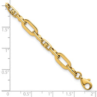 14k Polished Fancy Open Link 7.25in Bracelet-SF3153-7.25