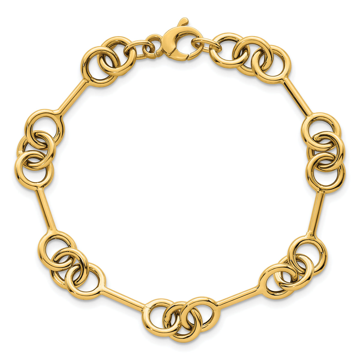 14k Polished 7.5in Fancy Link Bracelet-SF3157-7.5