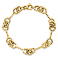 14k Polished 7.5in Fancy Link Bracelet-SF3157-7.5