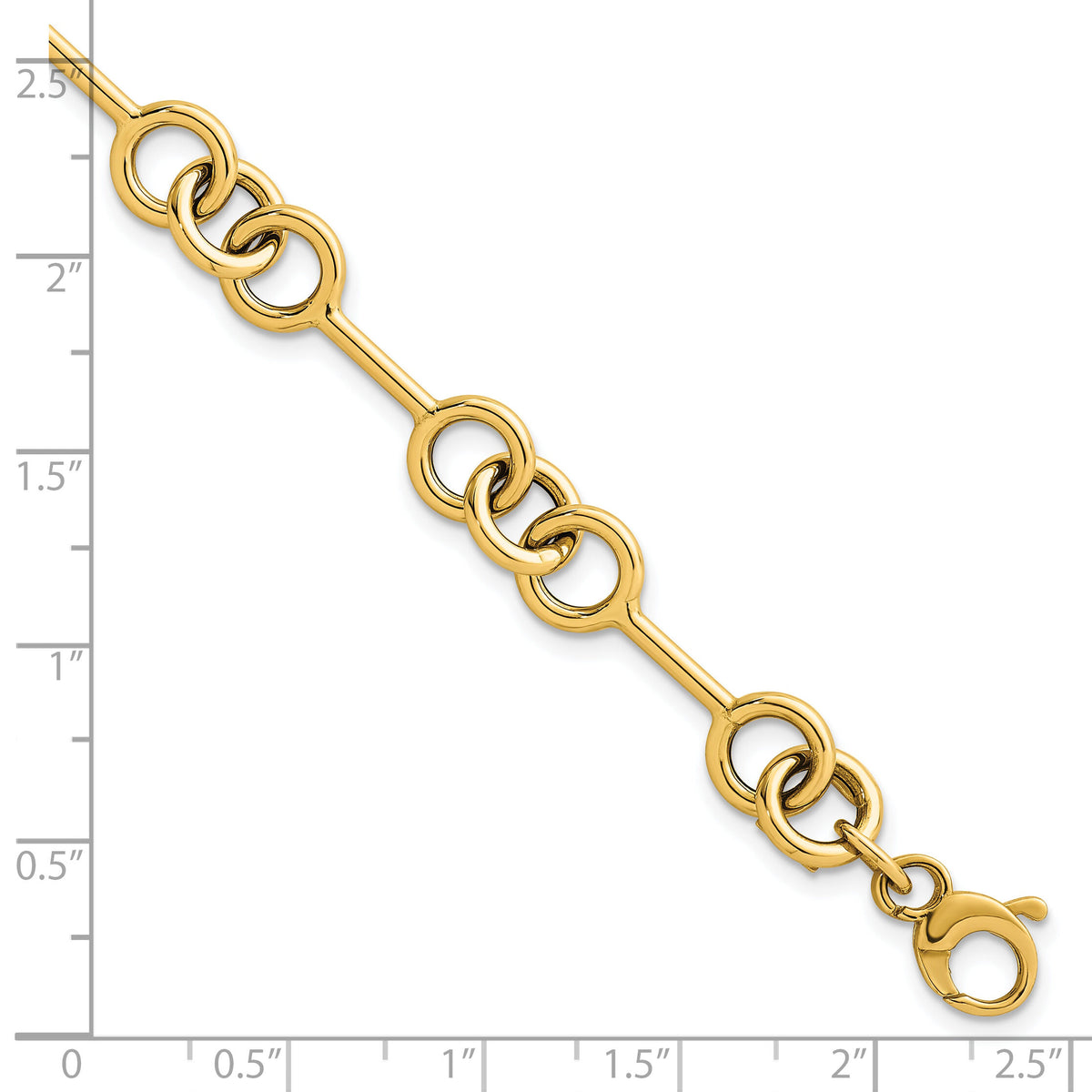 14k Polished 7.5in Fancy Link Bracelet-SF3157-7.5