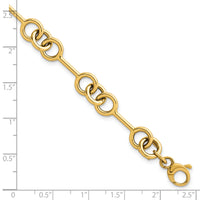 14k Polished 7.5in Fancy Link Bracelet-SF3157-7.5