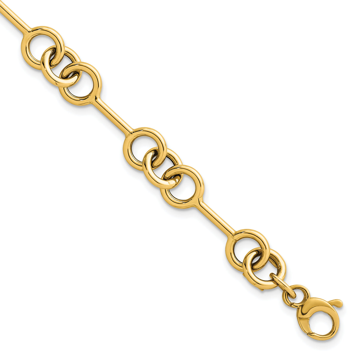 14k Polished 7.5in Fancy Link Bracelet-SF3157-7.5