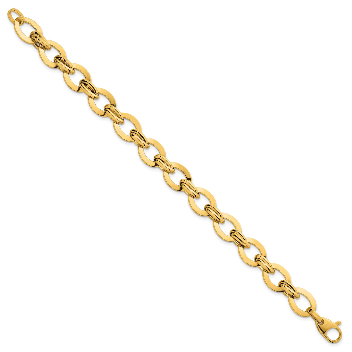 14k Polished Fancy Link Bracelet-SF3159-7.75