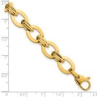 14k Polished Fancy Link Bracelet-SF3159-7.75