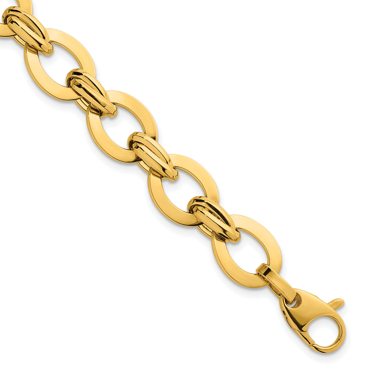 14k Polished Fancy Link Bracelet-SF3159-7.75