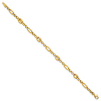 14k Polished Multi-link 7.5 in Bracelet-SF3162-7.5