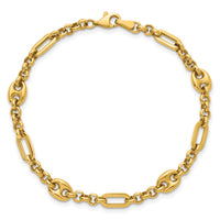 14k Polished Multi-link 7.5 in Bracelet-SF3162-7.5