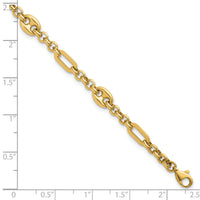 14k Polished Multi-link 7.5 in Bracelet-SF3162-7.5