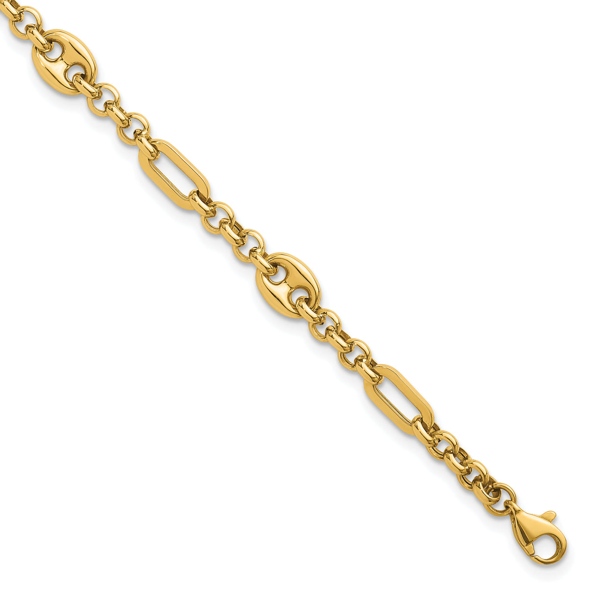 14k Polished Multi-link 7.5 in Bracelet-SF3162-7.5