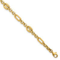 14k Polished Multi-link 7.5 in Bracelet-SF3162-7.5