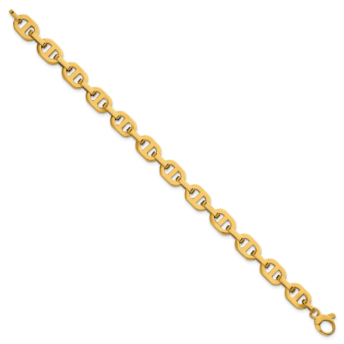 14k Polished 7.5 Fancy Anchor Link Bracelet-SF3165-7.5