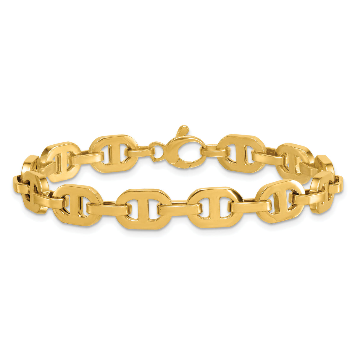 14k Polished 7.5 Fancy Anchor Link Bracelet-SF3165-7.5