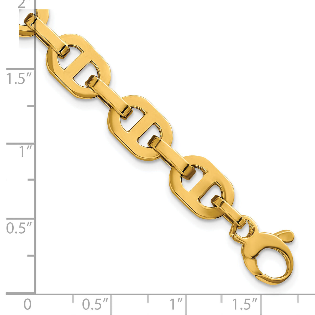 14k Polished 7.5 Fancy Anchor Link Bracelet-SF3165-7.5