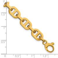 14k Polished 7.5 Fancy Anchor Link Bracelet-SF3165-7.5