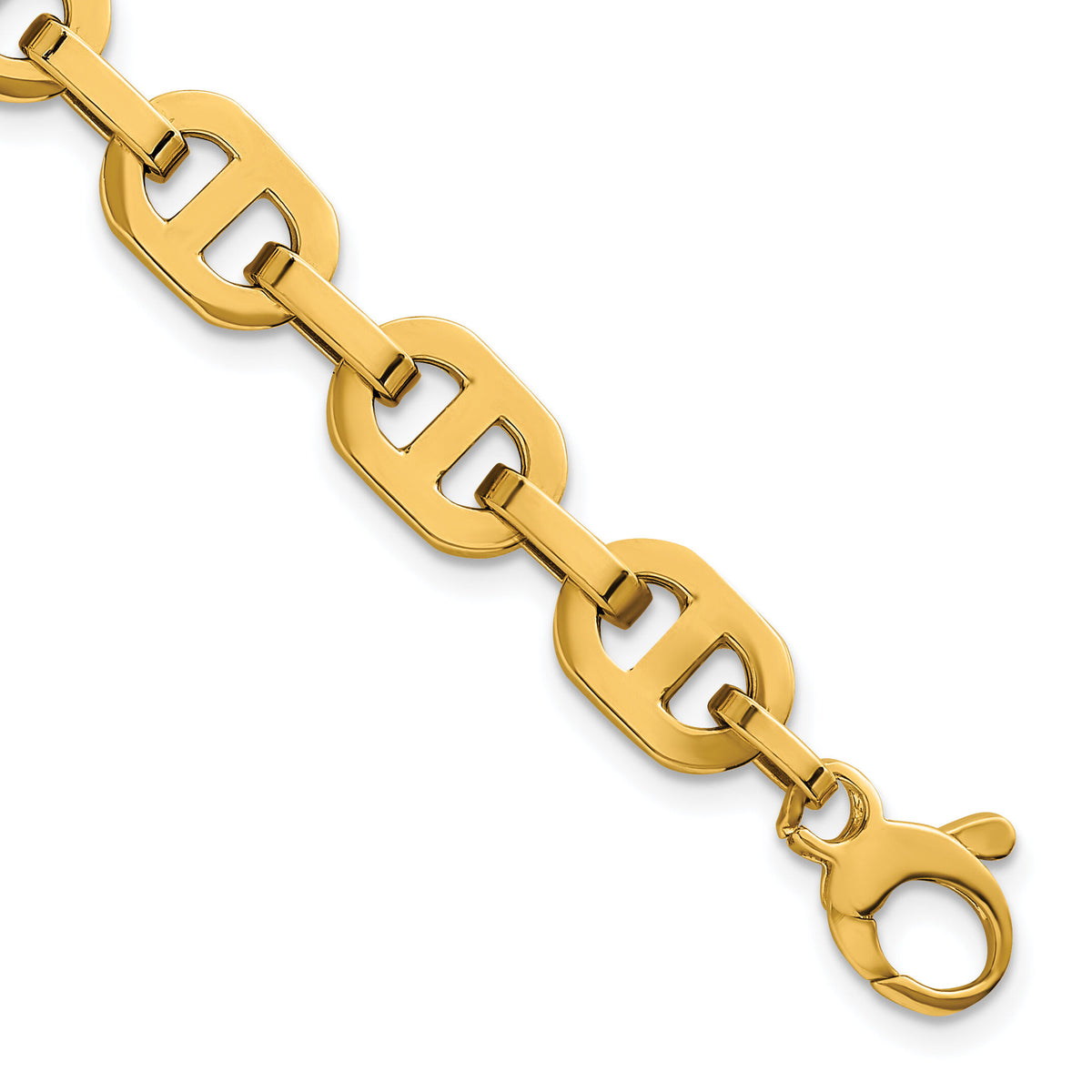 14k Polished 7.5 Fancy Anchor Link Bracelet-SF3165-7.5
