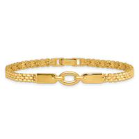 14k Polished Fancy Link 7.5in Bracelet-SF3166-7.5