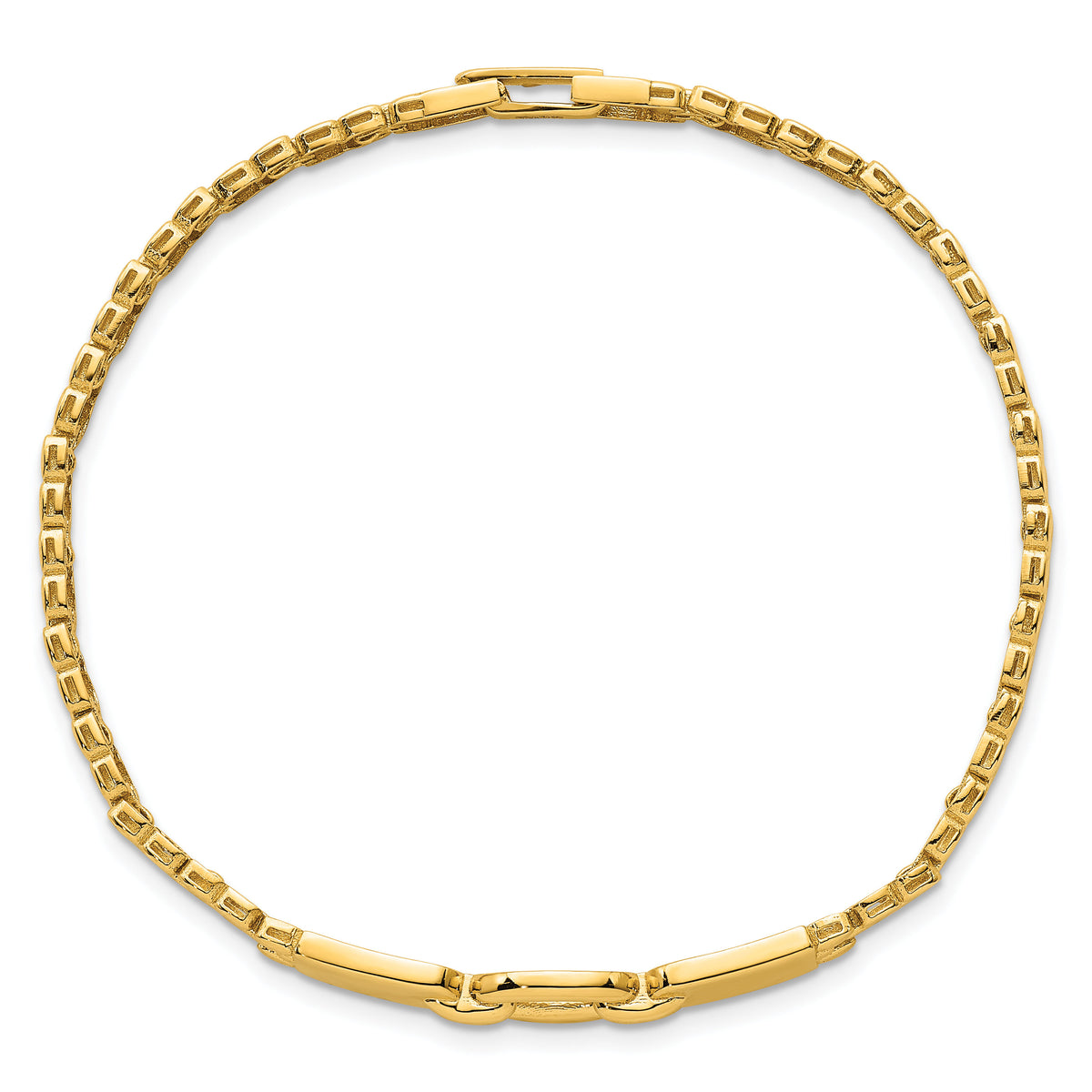 14k Polished Fancy Link 7.5in Bracelet-SF3166-7.5