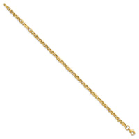 14k Polished & Diamond-cut 7.5in Fancy Link Bracelet-SF3169-7.5