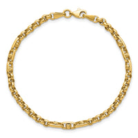 14k Polished & Diamond-cut 7.5in Fancy Link Bracelet-SF3169-7.5