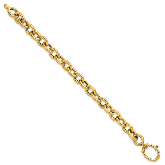 14k Polished 7.25 Fancy Link Bracelet-SF3170-7.25