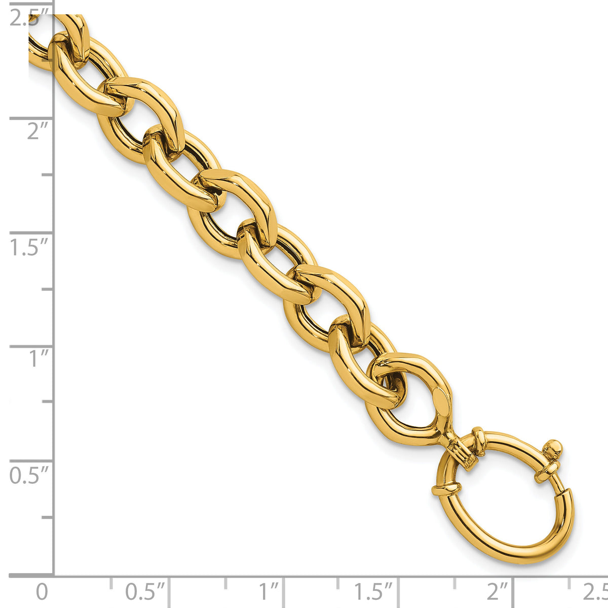 14k Polished 7.25 Fancy Link Bracelet-SF3170-7.25