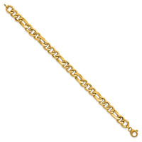 14k Polished 7.5in Figaro Link Bracelet-SF3171-7.5