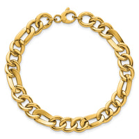 14k Polished 7.5in Figaro Link Bracelet-SF3171-7.5