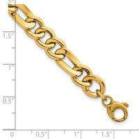 14k Polished 7.5in Figaro Link Bracelet-SF3171-7.5
