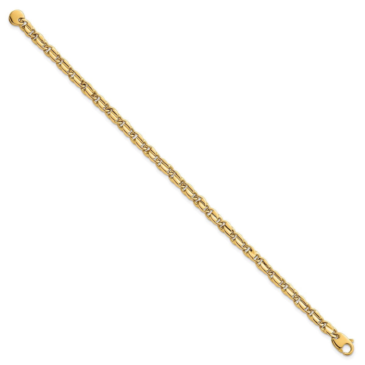 14k Polished Fancy Flat Link 4.5mm Bracelet-SF3174-7.25