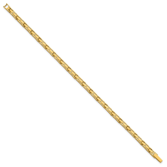 14k Polished Fancy Link 7.5in Bracelet-SF3175-7.5