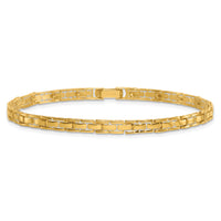 14k Polished Fancy Link 7.5in Bracelet-SF3175-7.5