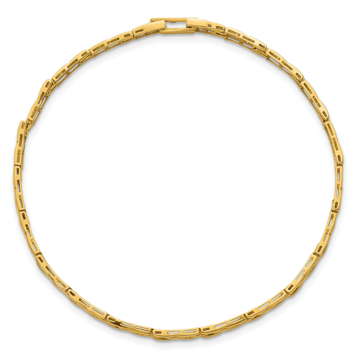 14k Polished Fancy Link 7.5in Bracelet-SF3175-7.5