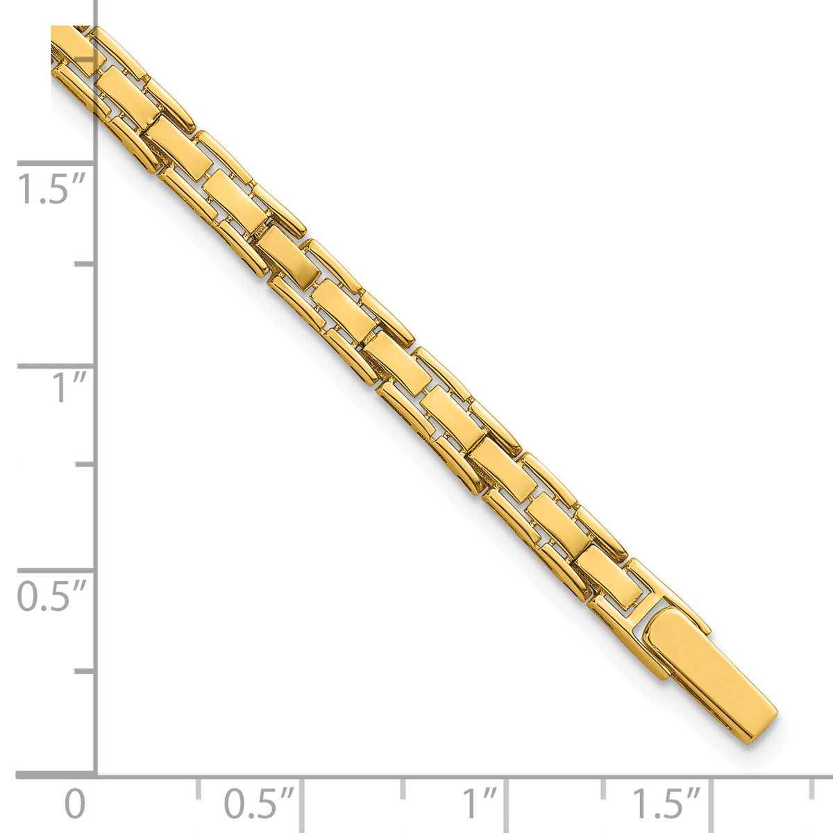 14k Polished Fancy Link 7.5in Bracelet-SF3175-7.5