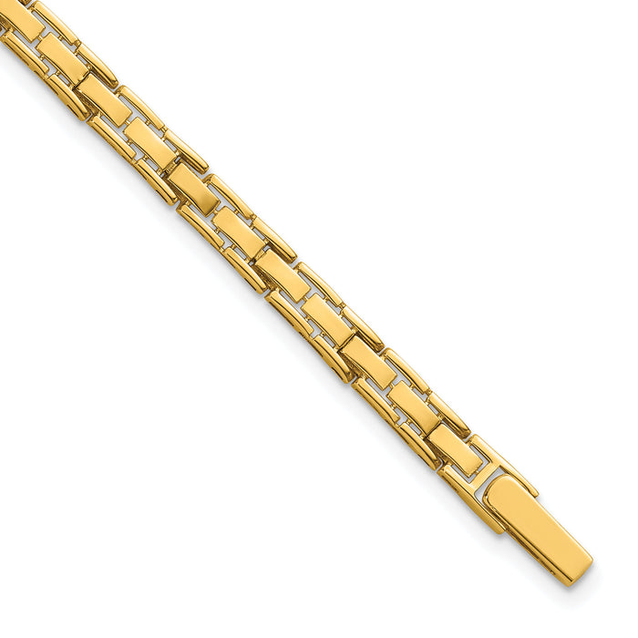 14k Polished Fancy Link 7.5in Bracelet-SF3175-7.5